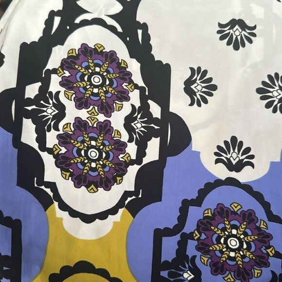 Anthropologie Lilka Mendocino Abstract Print Color block Maxi Dress Sz Small - Picture 8 of 9